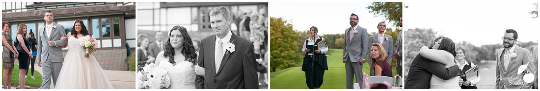 Wedding Photograph on Golf Green at Illini Country Club in Springfield, Illinois 