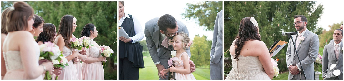 Wedding Photograph on Golf Green at Illini Country Club in Springfield, Illinois 